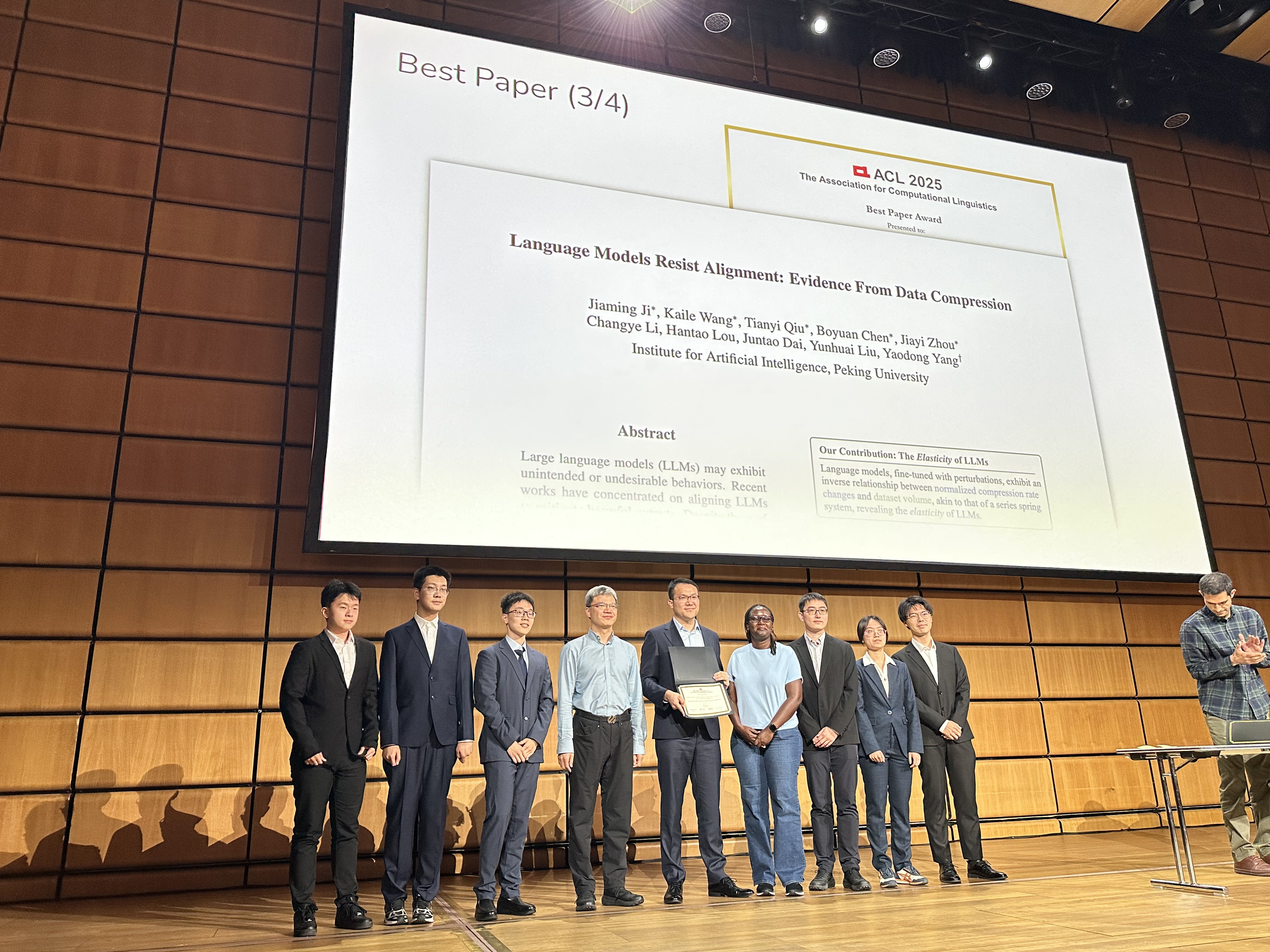 PKU-Alignment Group Win the Best Paper Award at ACL 2025